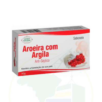 Sabonete Anti-Séptico - Lianda Natural - AROEIRA COM ARGILA - 90g