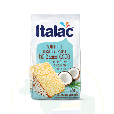 Backmischung für Kuchen mit Kokosnussgeschmack - Mistura para Bolo Coco - ITALAC - 400g