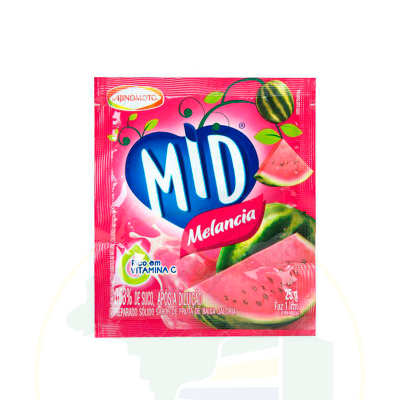 Getränkepulver mit Melonengeschmack - Suco em Pó MID - Melancia - sachê 20g