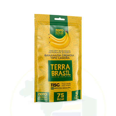 Bananada Cremosa Zero Adição de Açúcar –  5 unidades - Terra Brasil - 115g