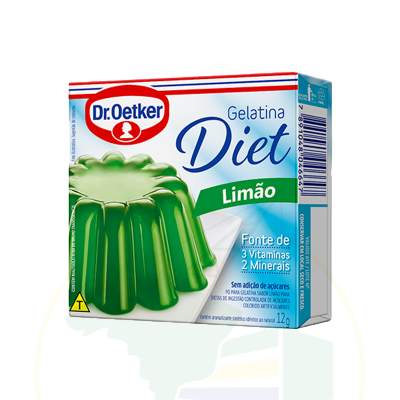 Fertigmischung für Wackelpudding - Gelatina Diet - Dr. Oetker - Limão - 12g - Validade: 03.24