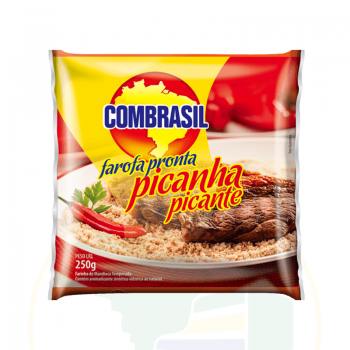 Maniokmehl, gewürzt  - Farofa pronta de Mandioca sabor Picanha Picante COMBRASIL 250g