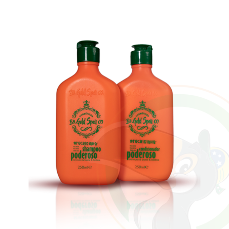 Shampo e Condicionador Poderoso- GOLD SPELL CO - 250ml cada