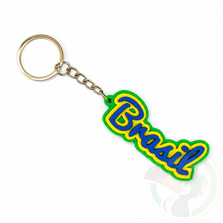 Chaveiro Brasil 3D (PLA) nas Cores da Bandeira – 6 cm