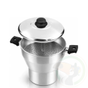 Cuscuzeira de Alumínio Polido 1.8L - ERILAR - Nº 16